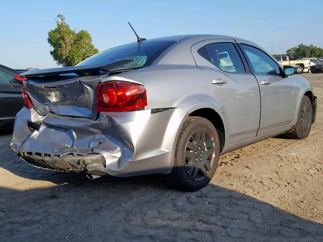 1C3CDZAGXDN753646 - 2013 DODGE AVENGER SE GRAY photo 4