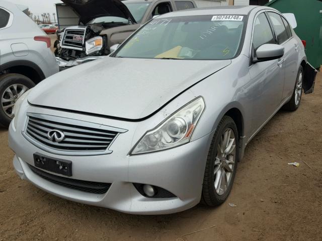 JN1CV6AR4BM350678 - 2011 INFINITI G37 SILVER photo 2