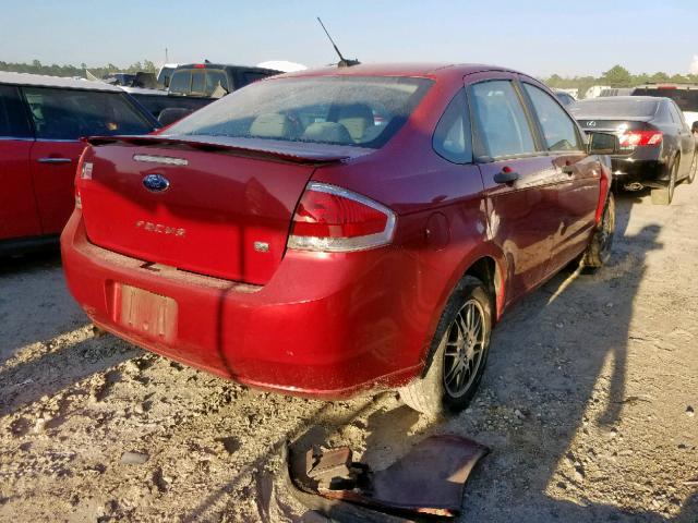 1FAHP3FN1AW166602 - 2010 FORD FOCUS SE RED photo 4
