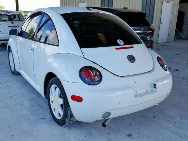 3VWCP21C21M465680 - 2001 VOLKSWAGEN NEW BEETLE თეთრი ფოტო 3