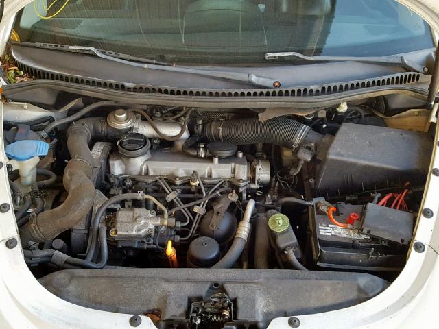 3VWCP21C21M465680 - 2001 VOLKSWAGEN NEW BEETLE თეთრი ფოტო 7