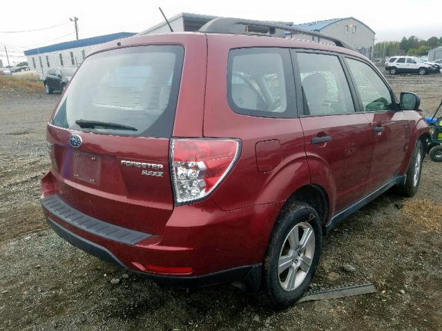 JF2SHABC7DH404744 - 2013 SUBARU FORESTER 2 RED photo 4