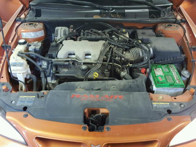 1G2NW12E24M652320 - 2004 PONTIAC GRAND AM G ORANGE photo 7