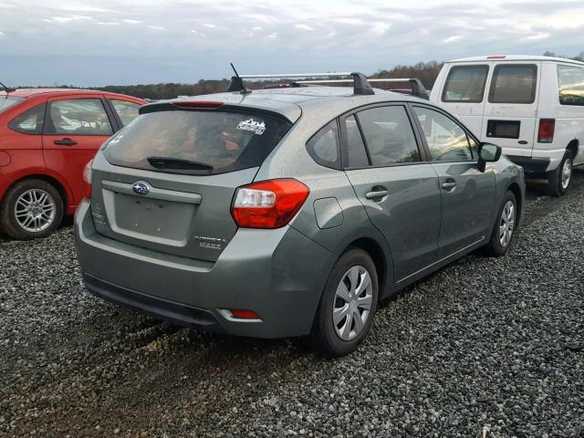 JF1GPAA60FH236490 - 2015 SUBARU IMPREZA BA GREEN photo 4