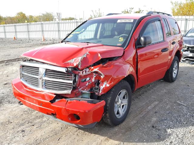 1D4HB48D75F607161 - 2005 DODGE DURANGO SL RED photo 2