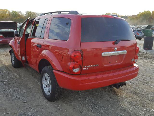 1D4HB48D75F607161 - 2005 DODGE DURANGO SL RED photo 3