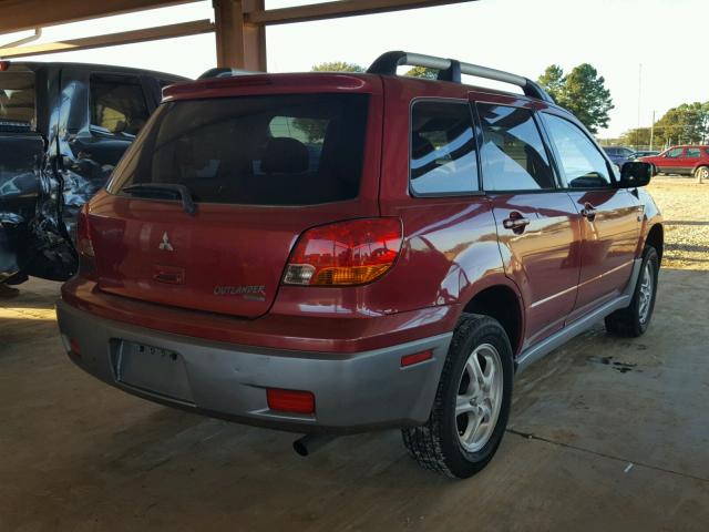 JA4LZ31G23U092820 - 2003 MITSUBISHI OUTLANDER RED photo 4