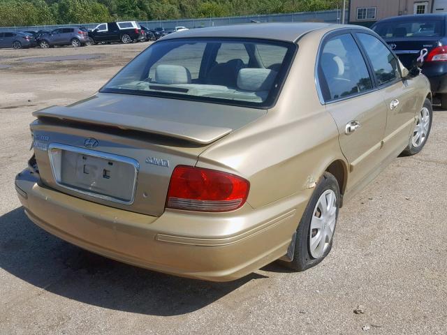 KMHWF25S32A602267 - 2002 HYUNDAI SONATA GL GOLD photo 4