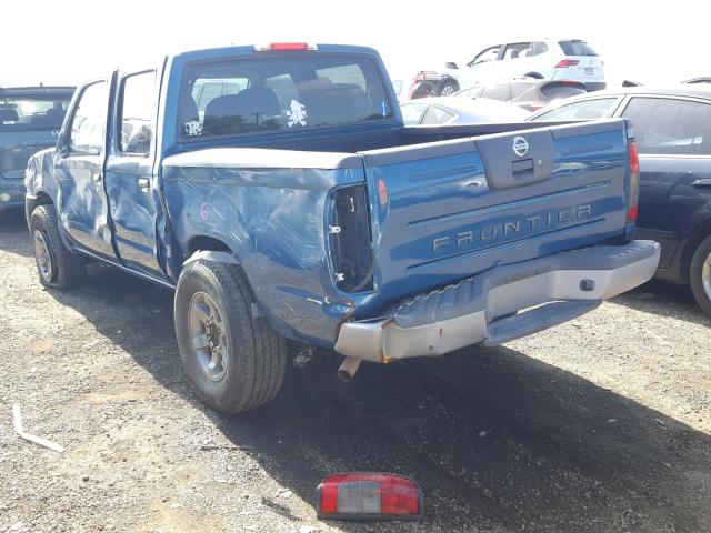 1N6ED27T73C439508 - 2003 NISSAN FRONTIER C BLUE photo 3