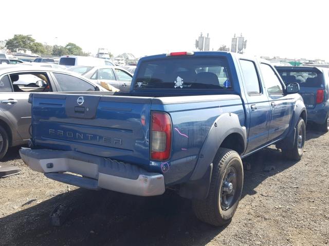 1N6ED27T73C439508 - 2003 NISSAN FRONTIER C BLUE photo 4