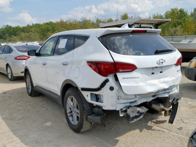 5NMZT3LB1HH044405 - 2017 HYUNDAI SANTA FE S WHITE photo 3