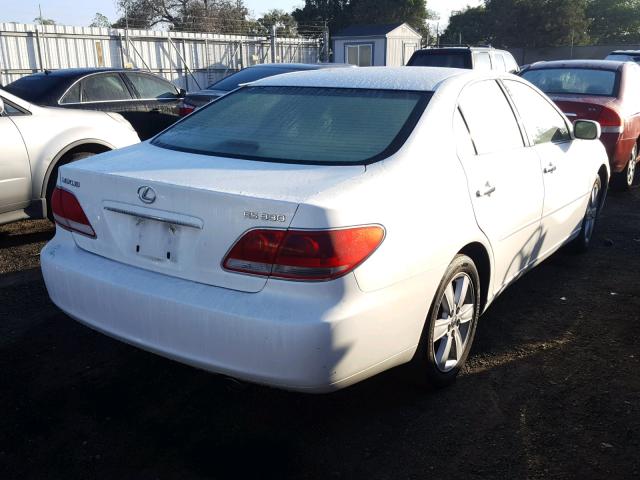 JTHBA30G955110137 - 2005 LEXUS ES 330 WHITE photo 4