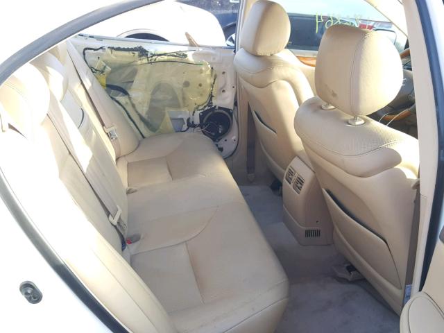 JTHBA30G955110137 - 2005 LEXUS ES 330 WHITE photo 6