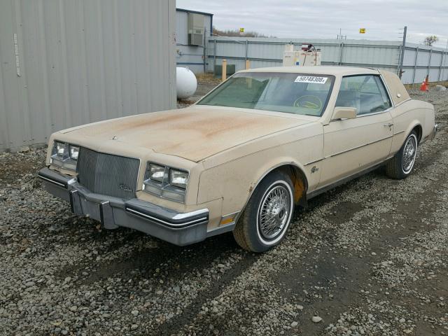 1G4EZ57Y2PE417213 - 1985 BUICK RIVIERA TAN photo 2