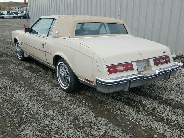 1G4EZ57Y2PE417213 - 1985 BUICK RIVIERA TAN photo 3