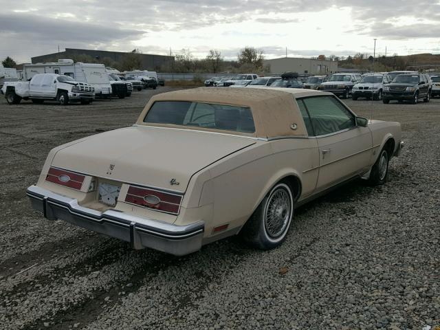 1G4EZ57Y2PE417213 - 1985 BUICK RIVIERA TAN photo 4