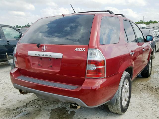 2HNYD18934H522827 - 2004 ACURA MDX TOURIN RED photo 4