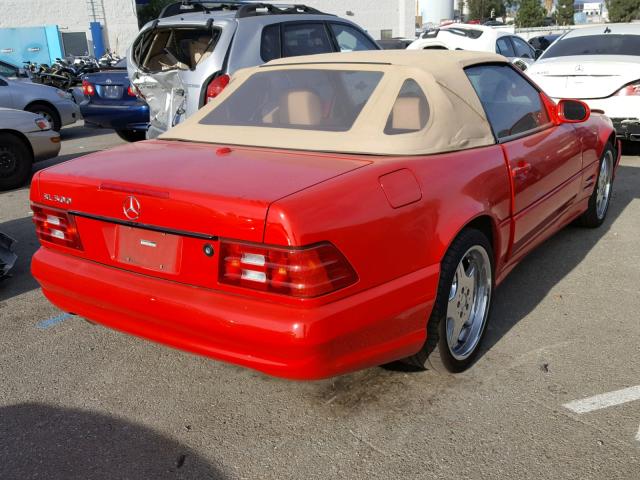 WDBFA68F42F204270 - 2002 MERCEDES-BENZ SL 500 RED photo 4