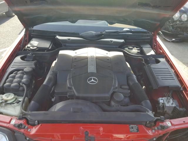 WDBFA68F42F204270 - 2002 MERCEDES-BENZ SL 500 RED photo 7