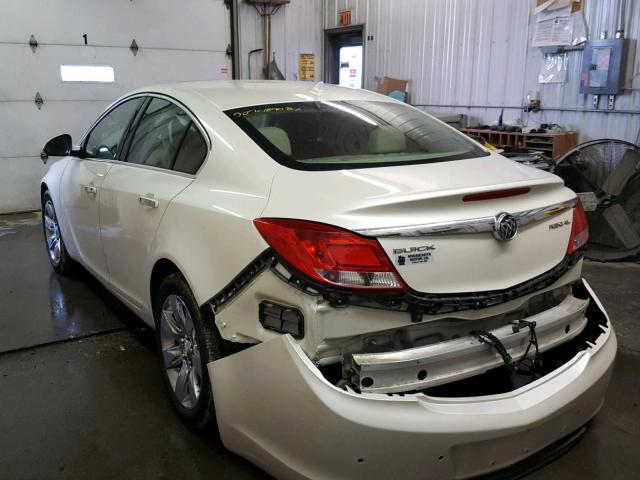 2G4GS5EK8C9128220 - 2012 BUICK REGAL PREM WHITE photo 3