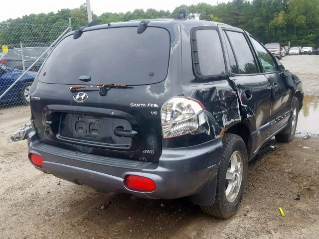 KM8SC73DX3U369576 - 2003 HYUNDAI SANTA FE G BLACK photo 4