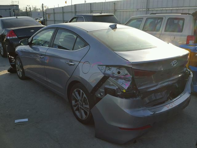 5NPD84LF1HH031726 - 2017 HYUNDAI ELANTRA SILVER photo 3