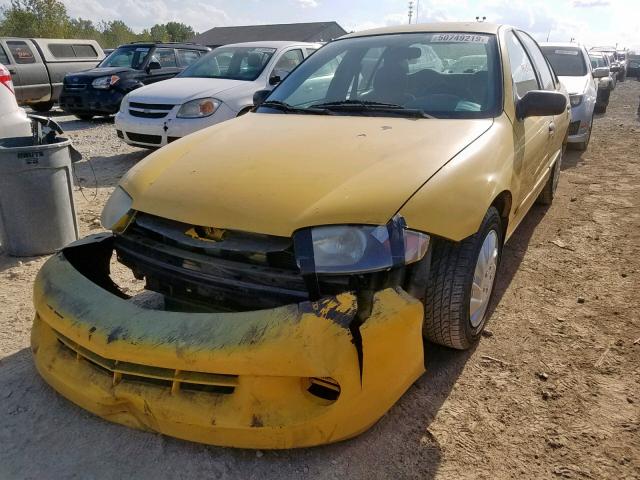 1G1JF52F537160736 - 2003 CHEVROLET CAVALIER L YELLOW photo 2