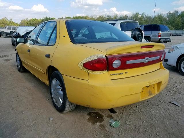 1G1JF52F537160736 - 2003 CHEVROLET CAVALIER L YELLOW photo 3