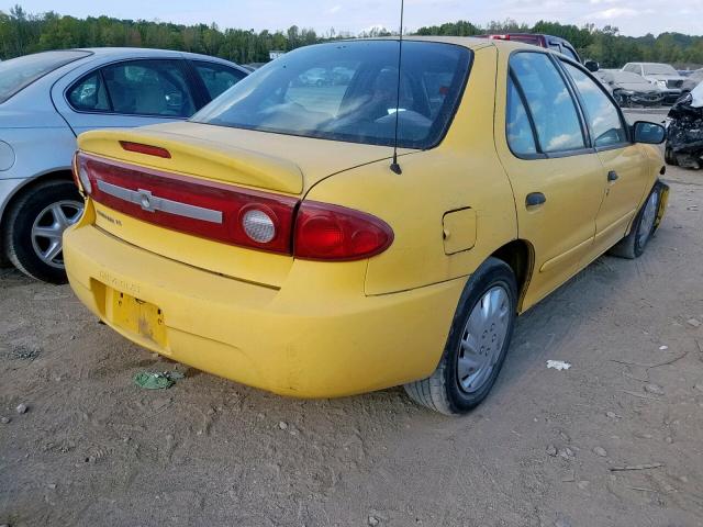 1G1JF52F537160736 - 2003 CHEVROLET CAVALIER L YELLOW photo 4