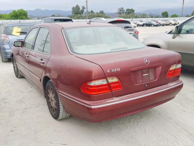 WDBJF65J9YB081750 - 2000 MERCEDES-BENZ E 320 BURGUNDY photo 3