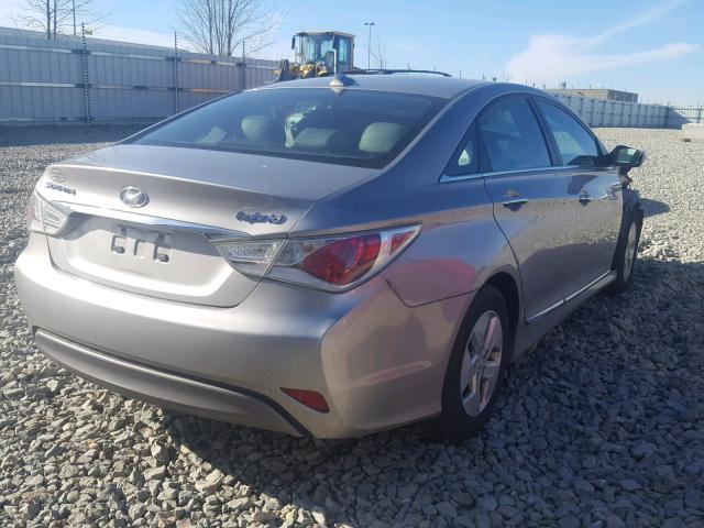 KMHEC4A45CA042308 - 2012 HYUNDAI SONATA HYB SILVER photo 4