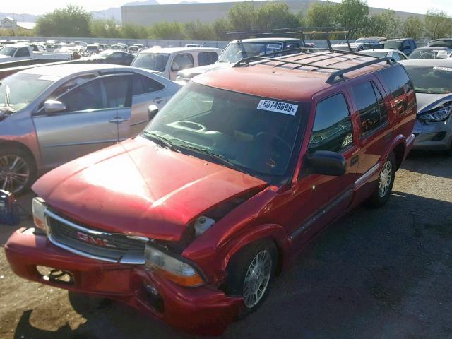 1GKDT13W412185095 - 2001 GMC JIMMY RED photo 2