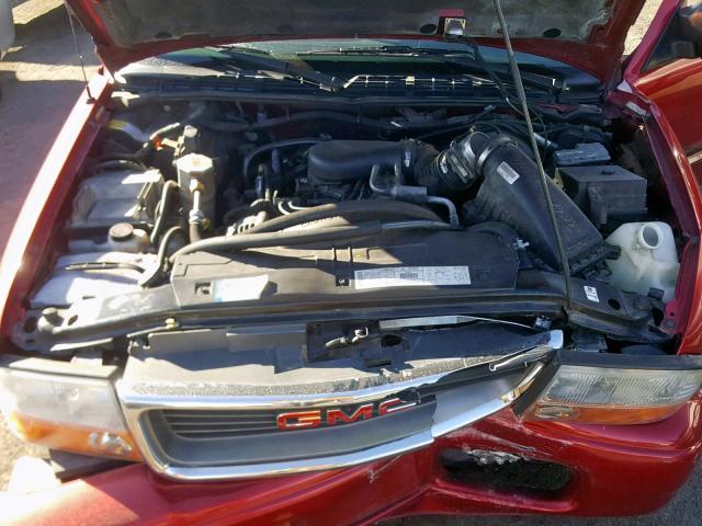 1GKDT13W412185095 - 2001 GMC JIMMY RED photo 7