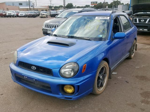 JF1GG29602G835917 - 2002 SUBARU IMPREZA WR BLUE photo 2