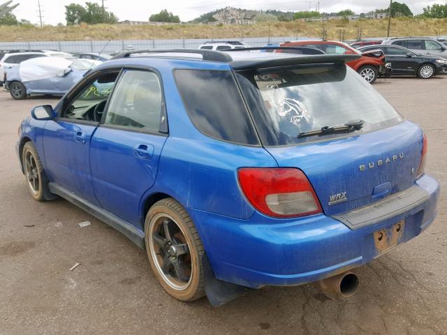 JF1GG29602G835917 - 2002 SUBARU IMPREZA WR BLUE photo 3