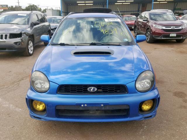 JF1GG29602G835917 - 2002 SUBARU IMPREZA WR BLUE photo 9