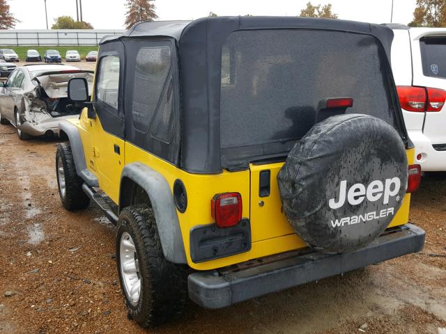 1J4FA29174P737847 - 2004 JEEP WRANGLER / YELLOW photo 3