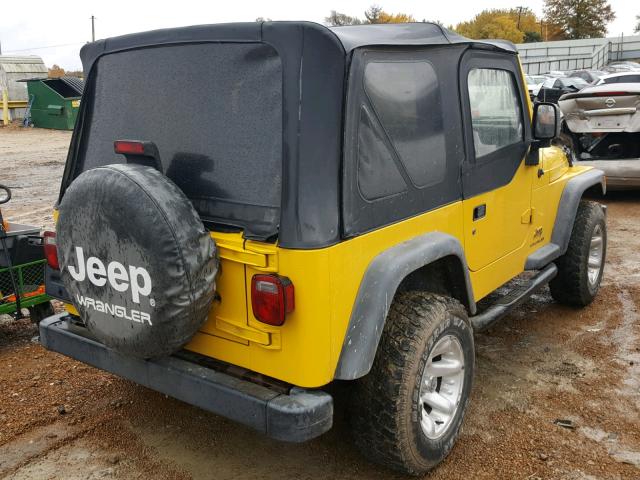 1J4FA29174P737847 - 2004 JEEP WRANGLER / YELLOW photo 4