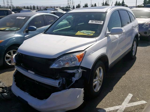 JHLRE3H77BC016003 - 2011 HONDA CR-V EXL WHITE photo 2