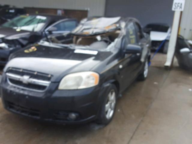 KL1TG56678B011313 - 2008 CHEVROLET AVEO LT BLACK photo 2