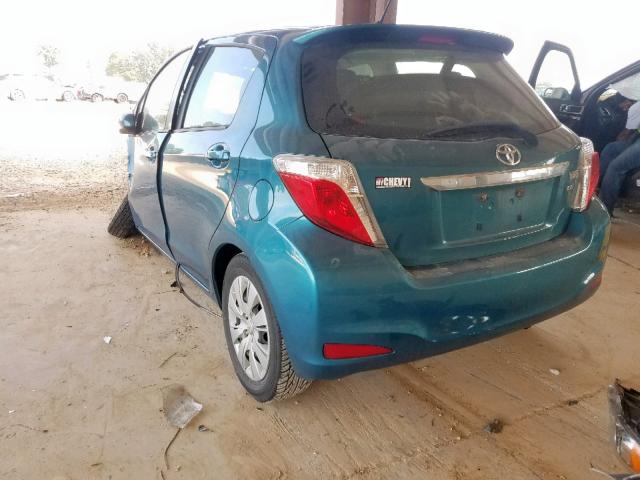 JTDKTUD30CD512480 - 2012 TOYOTA YARIS BLUE photo 3