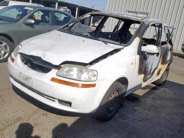 KL1TD66646B617695 - 2006 CHEVROLET AVEO BASE Ақ фото 2