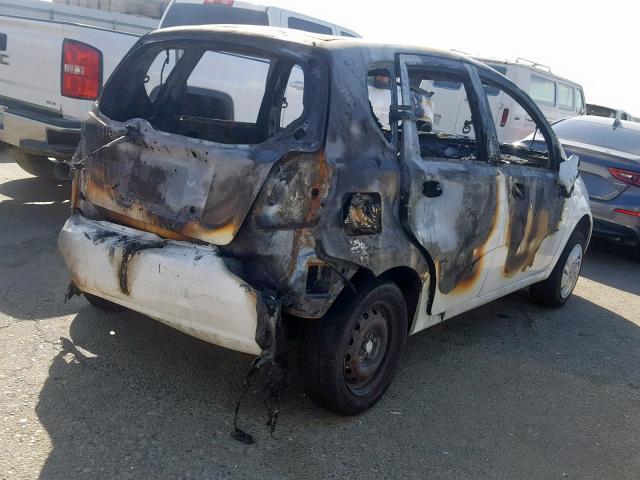 KL1TD66646B617695 - 2006 CHEVROLET AVEO BASE Ақ фото 4