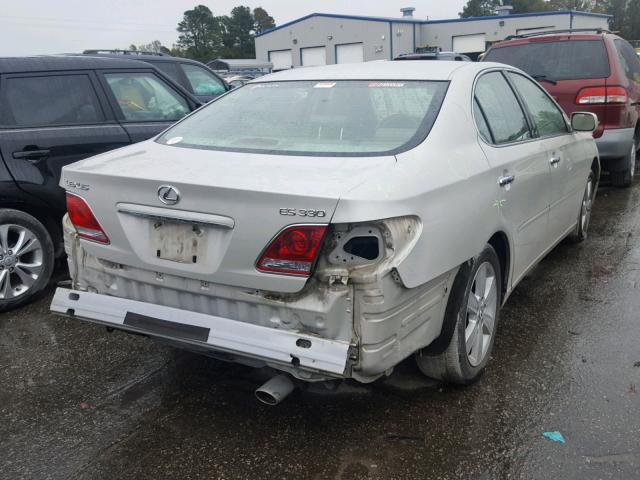 JTHBA30G255084478 - 2005 LEXUS ES 330 CREAM photo 4