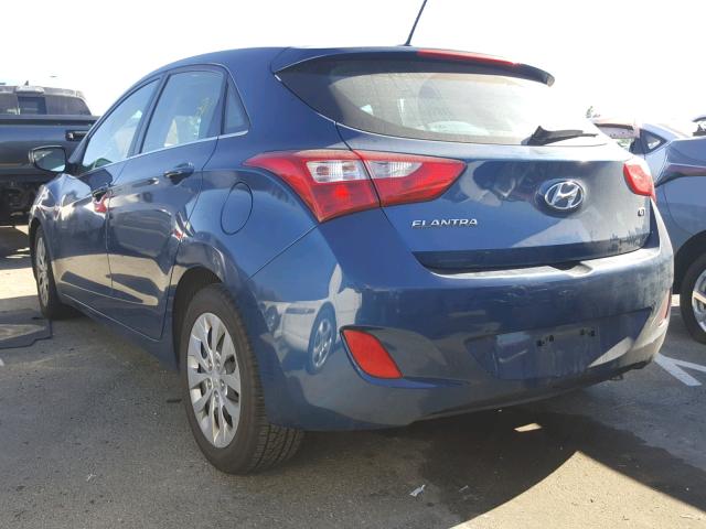 KMHD35LH4GU315566 - 2016 HYUNDAI ELANTRA GT BLUE photo 3