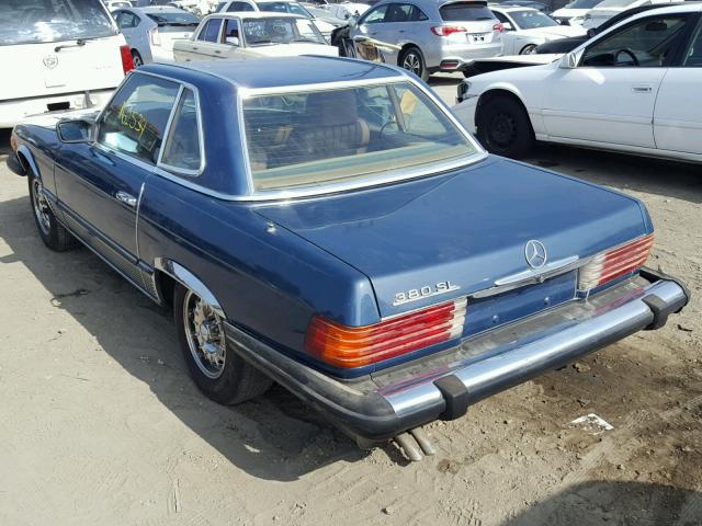 WDBBA45A8CB011799 - 1982 MERCEDES-BENZ 380 SL BLUE photo 3