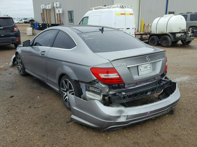 WDDGJ4HB6DG028591 - 2013 MERCEDES-BENZ C 250 GRAY photo 3