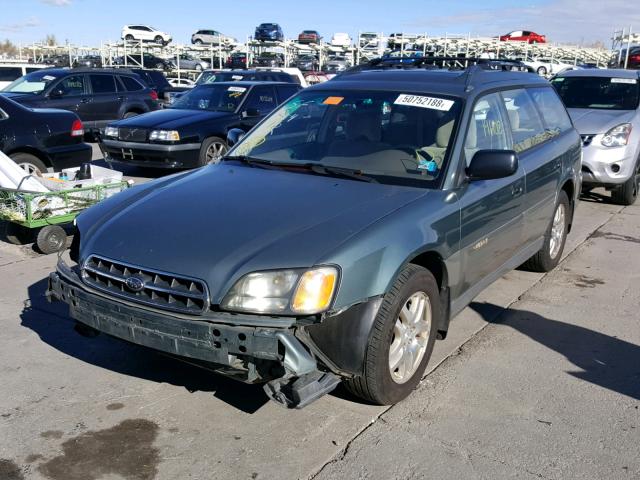 4S3BH675217655176 - 2001 SUBARU LEGACY OUT GREEN photo 2