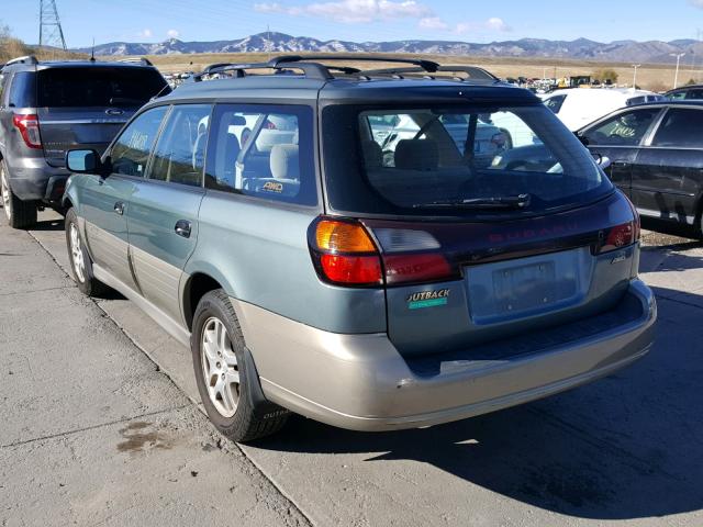 4S3BH675217655176 - 2001 SUBARU LEGACY OUT GREEN photo 3