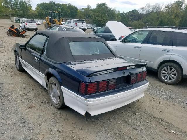 1FABP45E7JF292802 - 1988 FORD MUSTANG GT BLUE photo 3